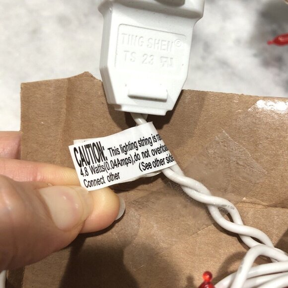 Red String Lights White Wire 44f for Christmas Holiday 4th of July Home Decor - Picture 5 of 7